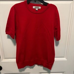 Red round neck sweater, size small